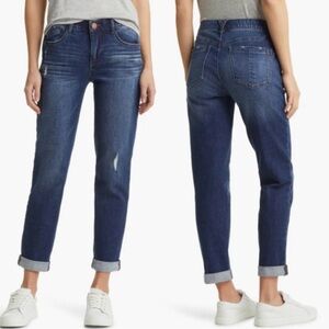Wit & Wisdom Blue Absolution Distressed Girlfriend Jeans Size 14 NWT